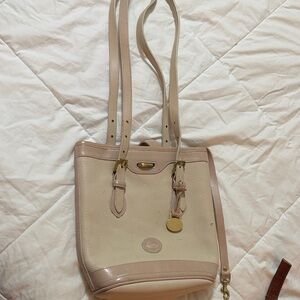 Dooney & Bourke Cream and Tan Shoulder Bag